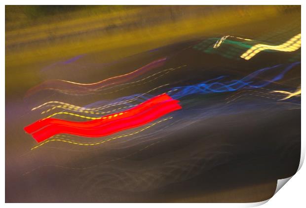 Abstraction 11 - Street traffic Print by Jose Manuel Espigares Garc