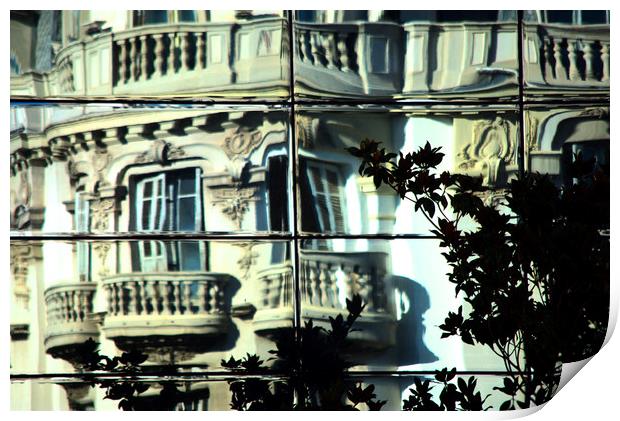 Reflection of a building in the center of Granada. Print by Jose Manuel Espigares Garc