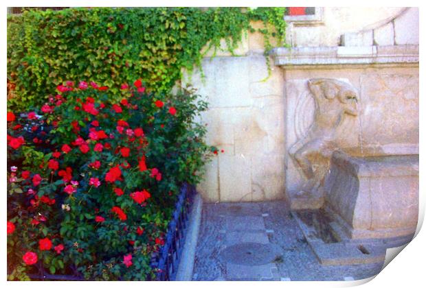 Detail of a fountain in Granada. Lomography Print by Jose Manuel Espigares Garc