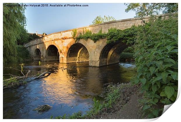 River Bridge. Print by Pete Holyoak