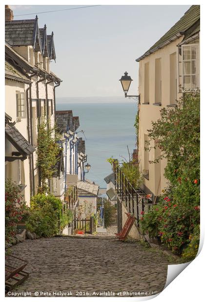 Clovelly Street Print by Pete Holyoak