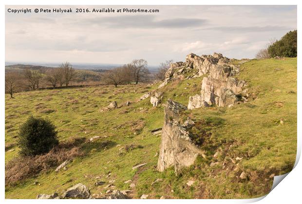 Outcrop Hill Print by Pete Holyoak