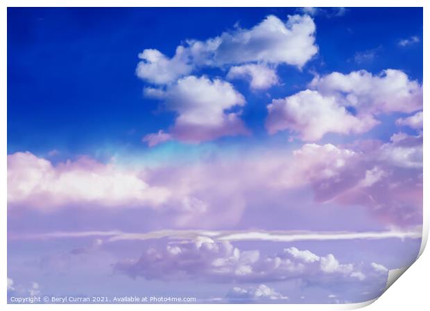 A Romantic Sky Print by Beryl Curran