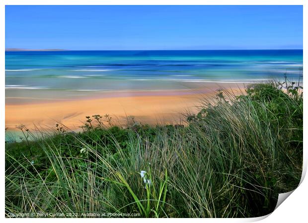 Serenity of Golden Sands Hayle Print by Beryl Curran