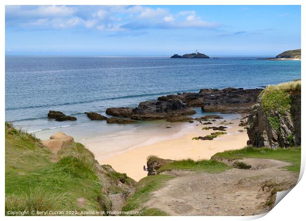 Serene Gwithian Seascapes Print by Beryl Curran