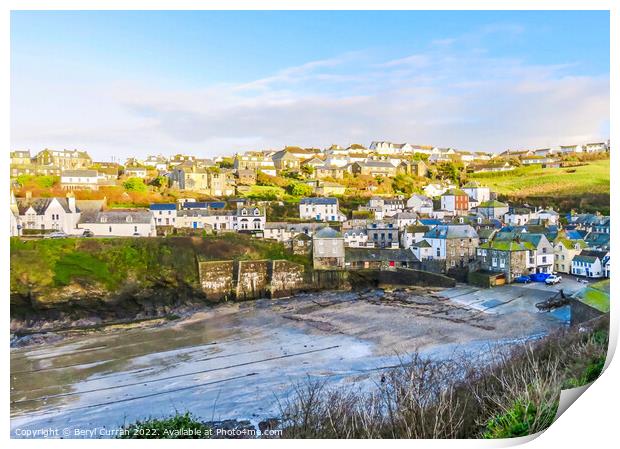 Seaside Serenity at Port Isaac  Print by Beryl Curran