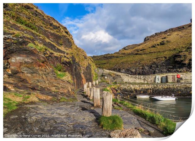 Majestic Boscastle Coastline Print by Beryl Curran