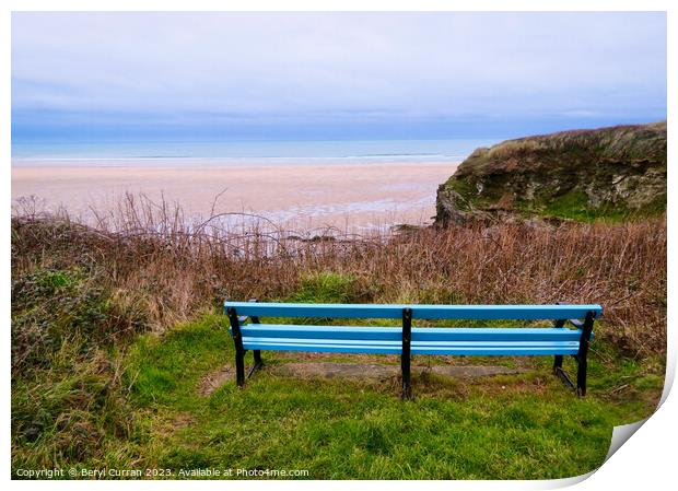 Breathtaking Hayle Beach View Print by Beryl Curran