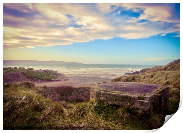 St Gothian Sands Gwithian  Print by Beryl Curran