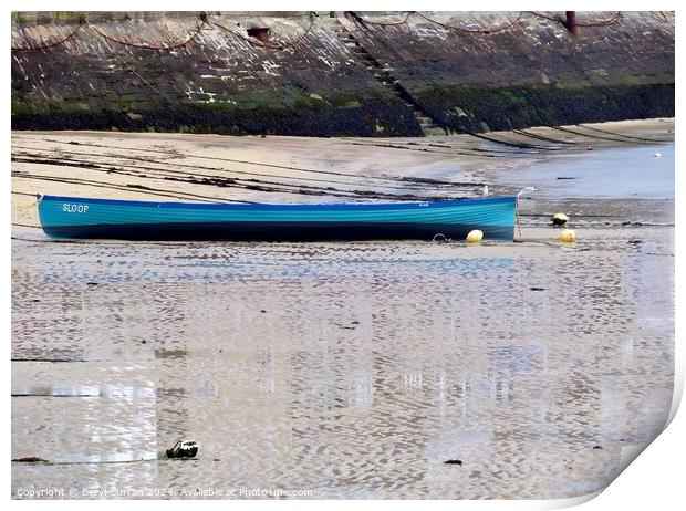 Sloop Gig boat St Ives Print by Beryl Curran