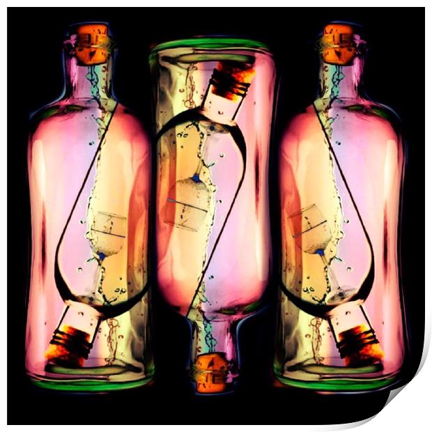 Message In A Bottle Print by Beryl Curran