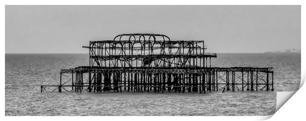 The Haunting Beauty of Brightons West Pier Print by Beryl Curran