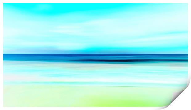 Serene Sunrise at Hayle Beach Print by Beryl Curran