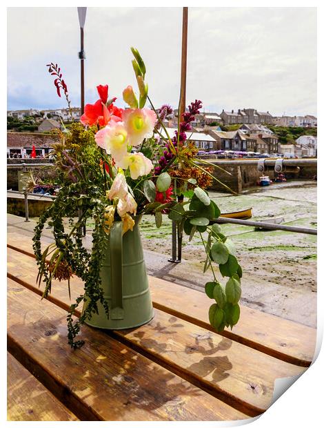 Natural Beauty at Porthleven Print by Beryl Curran