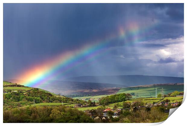 Rainbow over the High Peak Print by John Finney
