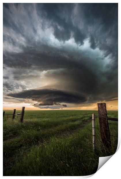 The Great Thunderstorms of Montana Print by John Finney