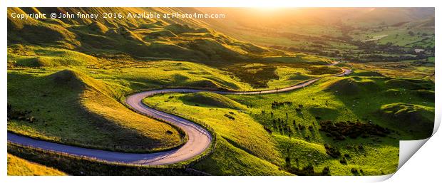 Edale valley in Derbyshire, Peak District, England Print by John Finney