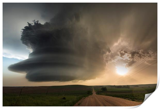 Majestic storm Print by John Finney