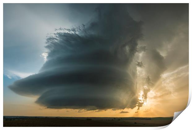 Mother ship storm cloud  Print by John Finney