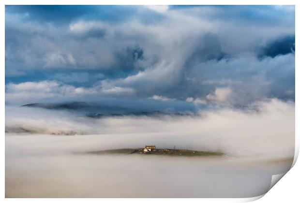 Farm in the Clouds  Print by John Finney