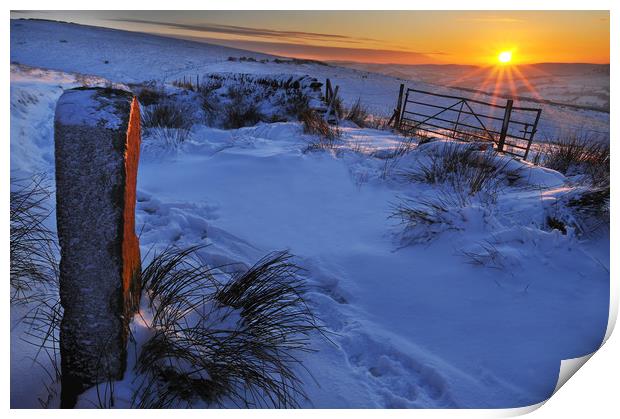 Chinley Churn moor  Print by John Finney