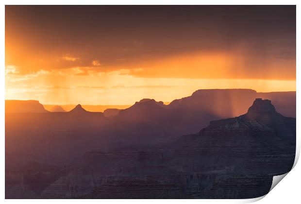 Grand Canyon monsoon sunset  Print by John Finney