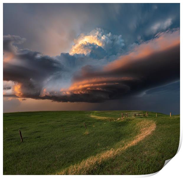 South Dakota thunderstorm magic Print by John Finney