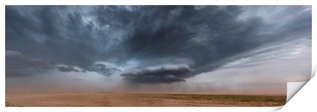 Dusty Supercell storm Print by John Finney