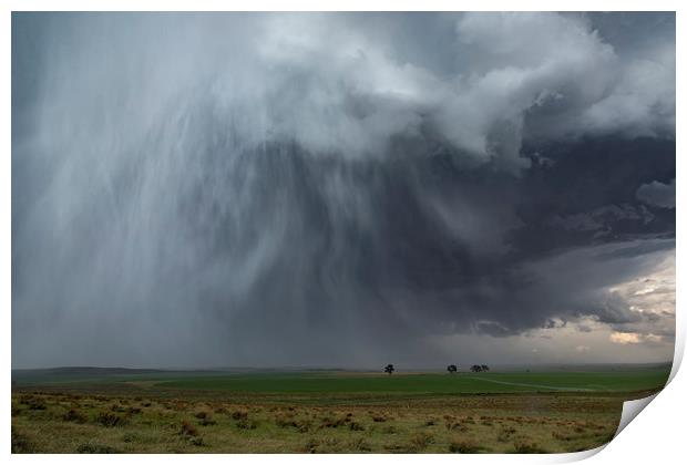 Hailstorm over Nebraska Print by John Finney