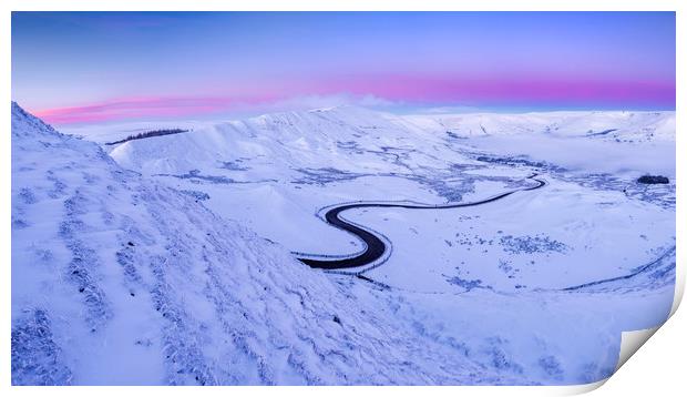 Edale Valley Winter Dawn Print by John Finney