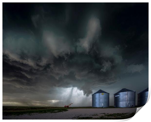 Colorado Silo Storm Print by John Finney