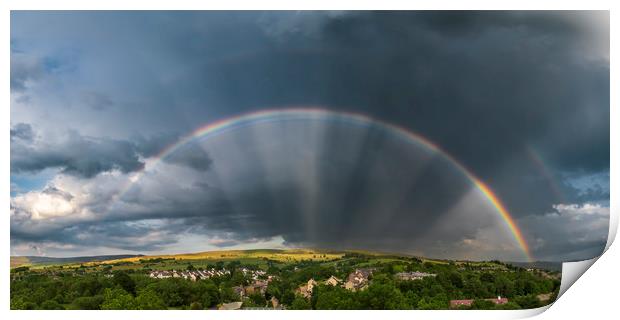 Anticrepuscular rays through a Rainbow Print by John Finney