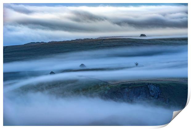 Winnats Pass misty dawn Print by John Finney