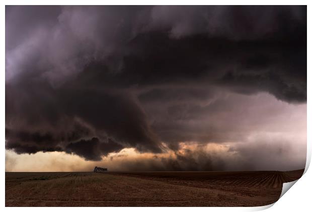 Tornado touches down in Texas Print by John Finney