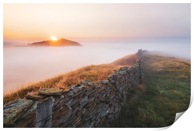 Sunrise over Chrome Hill September 2020 Print by John Finney