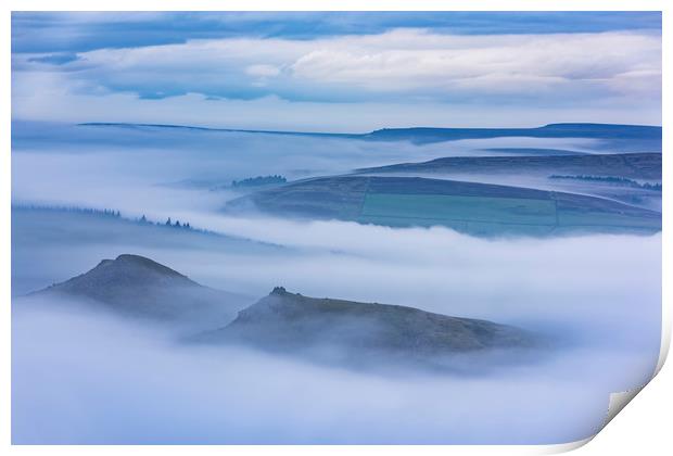 Crook Hill above the Mist at first light  Print by John Finney