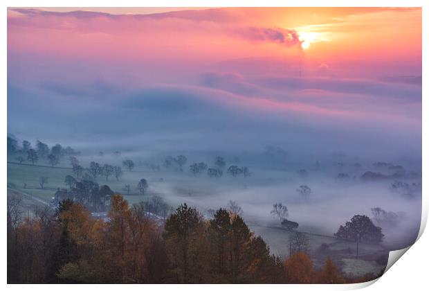 Dreamy autumn sunrise  Print by John Finney