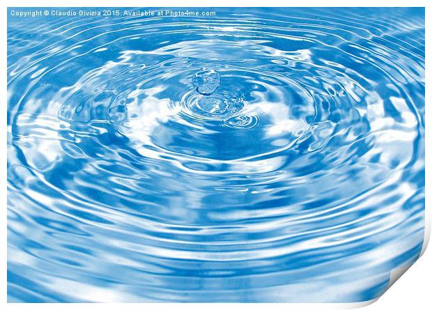 Water drop Print by Claudio Divizia