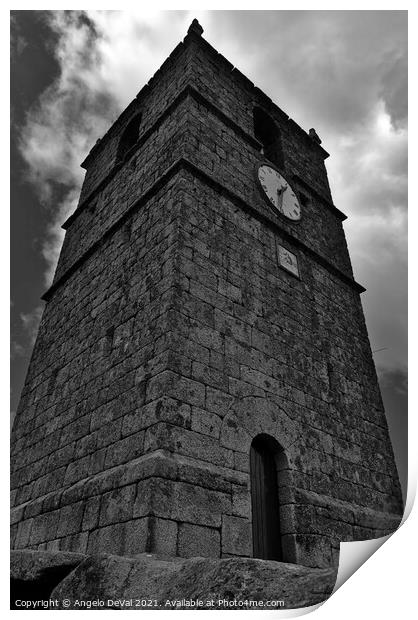 Watchtower in Monsanto - Monochrome Print by Angelo DeVal