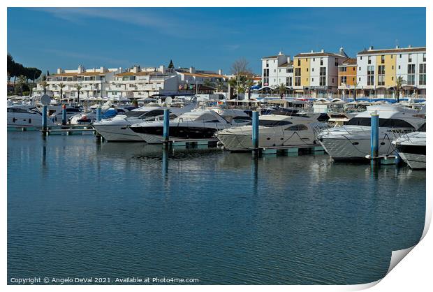 Marina in Vilamoura - Algarve Print by Angelo DeVal