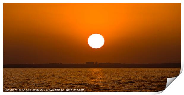 Sunset time in Faro Island Print by Angelo DeVal