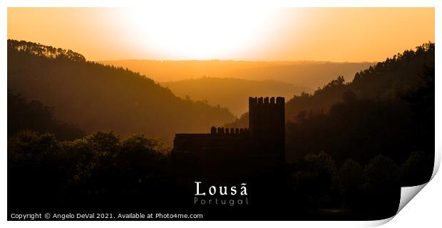 Lousa Castle Travel Art - Portugal Print by Angelo DeVal