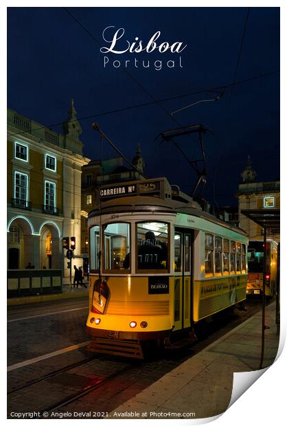 Lisbon Nights - Travel Art Print by Angelo DeVal