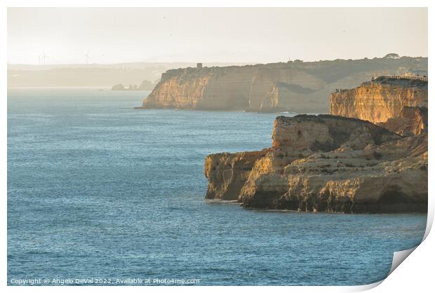 Lagoa Coast Cliffs. Algarve Print by Angelo DeVal