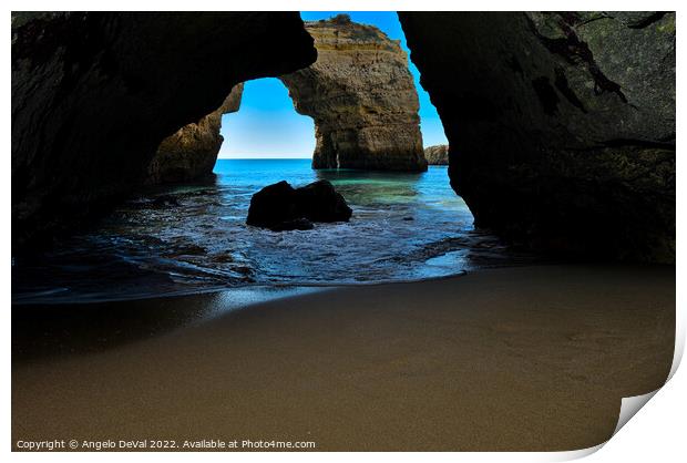 Silky sands and Arch Print by Angelo DeVal