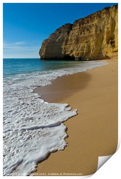Centianes Beach Waves in Carvoeiro Print by Angelo DeVal