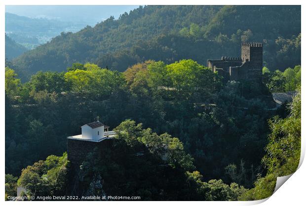 The Ancient Fortress of Arouce Castle Print by Angelo DeVal