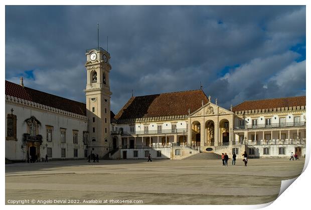 Coimbra University View Print by Angelo DeVal