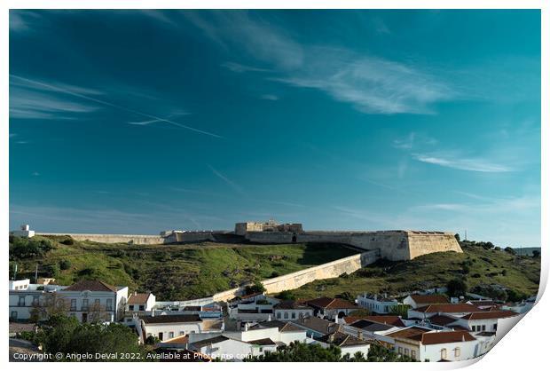 Saint Sebastian Fort and roofs in Portugal  Print by Angelo DeVal