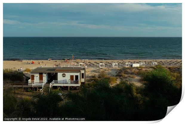 Praia Verde Summer Scene In Algarve Print by Angelo DeVal